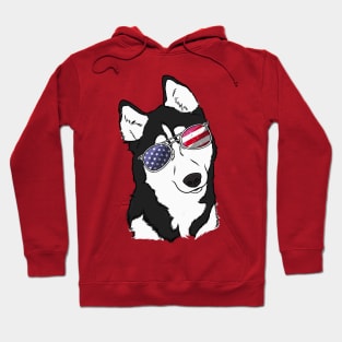 Patriotic Husky Hoodie